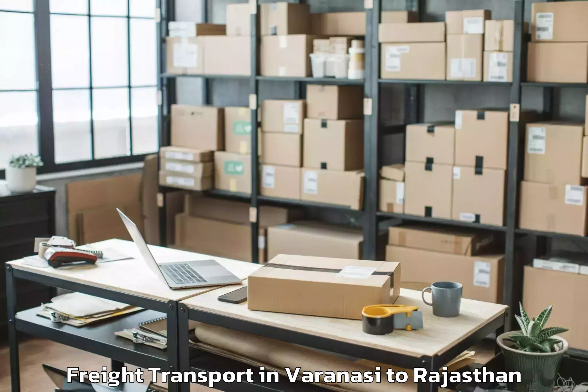 Get Varanasi to Pachpadra Freight Transport